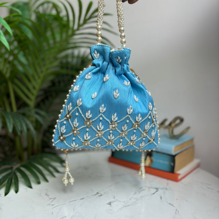 Premium silk potli bag for Indian weddings and celebrations