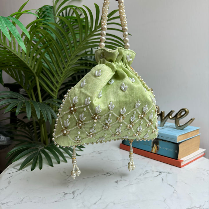Premium silk potli bag for Indian weddings and celebrations