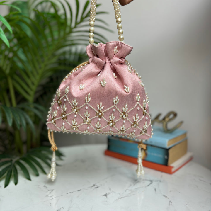 Premium silk potli bag for Indian weddings and celebrations