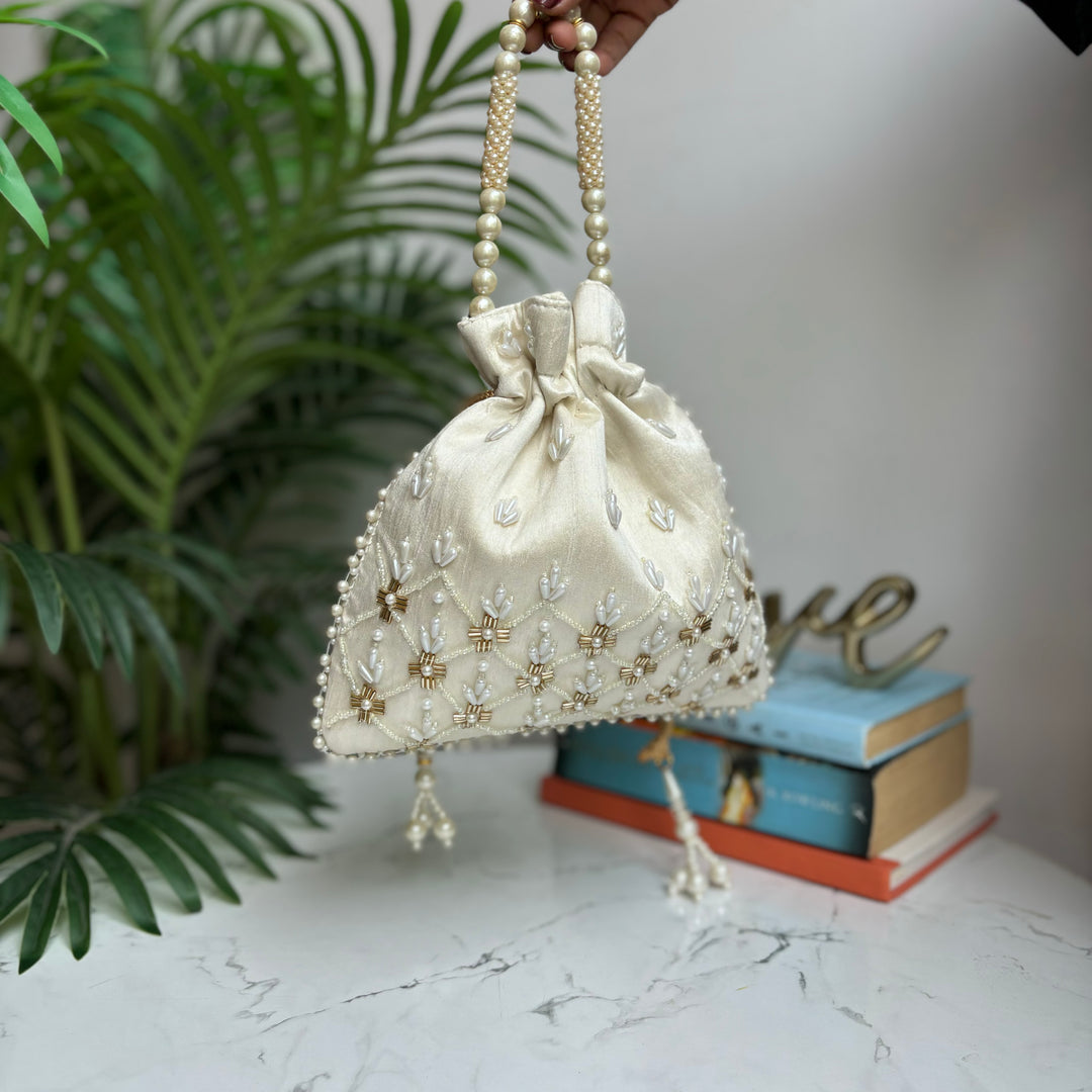Premium silk potli bag for Indian weddings and celebrations