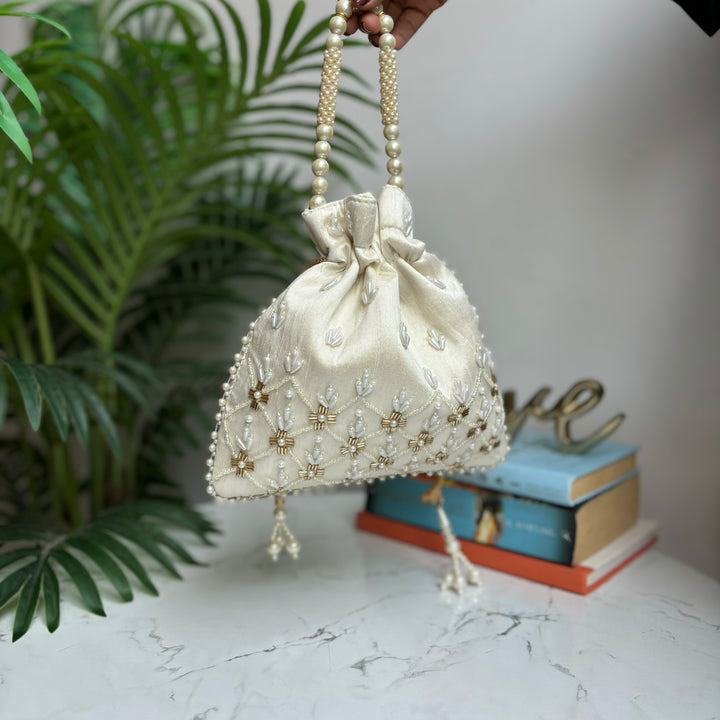 Premium silk potli bag for Indian weddings and celebrations