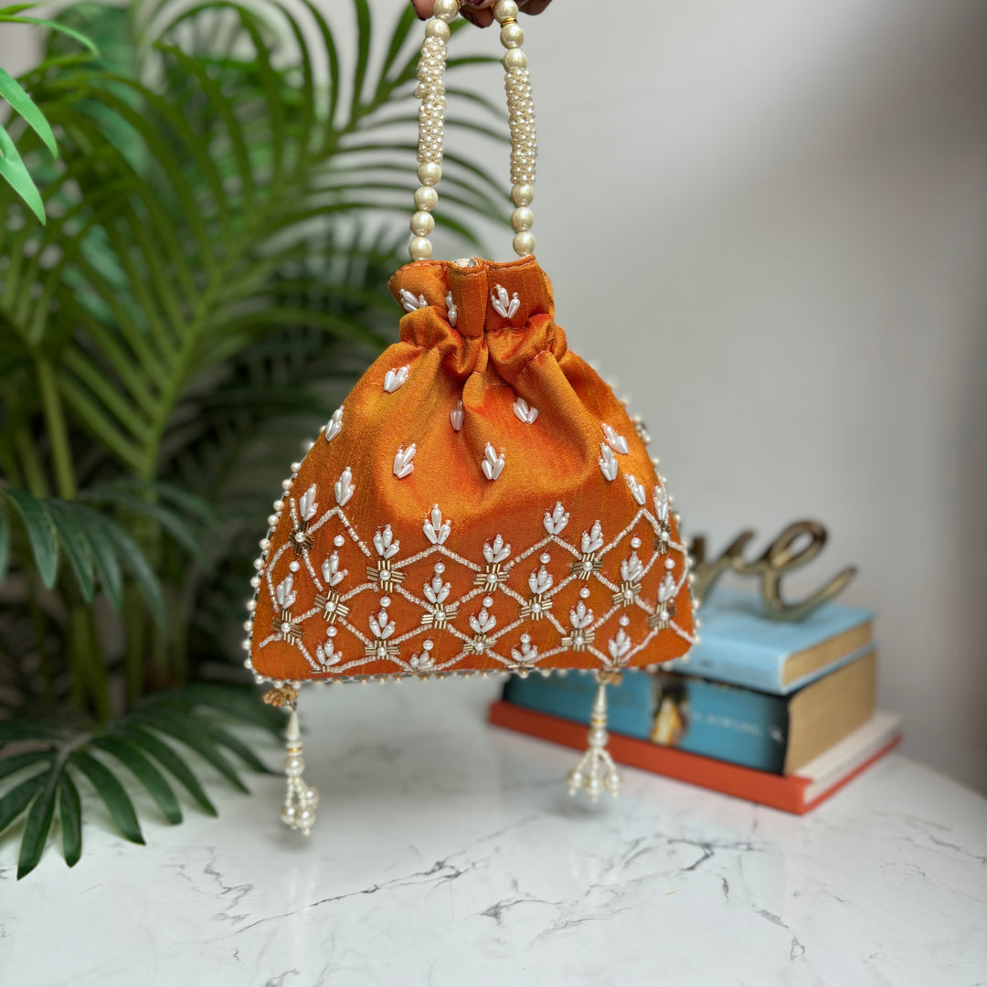 Premium silk potli bag for Indian weddings and celebrations