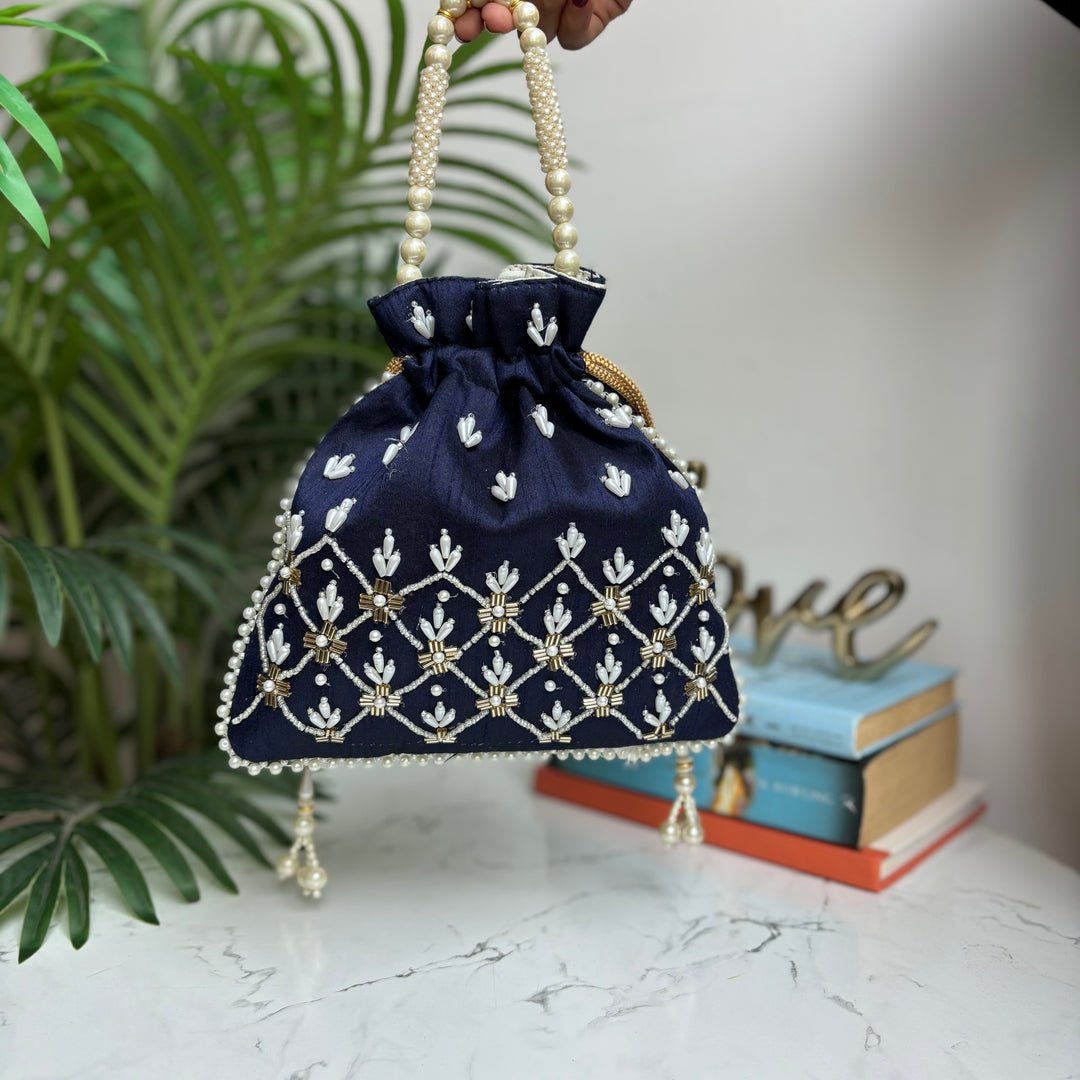 Premium silk potli bag for Indian weddings and celebrations