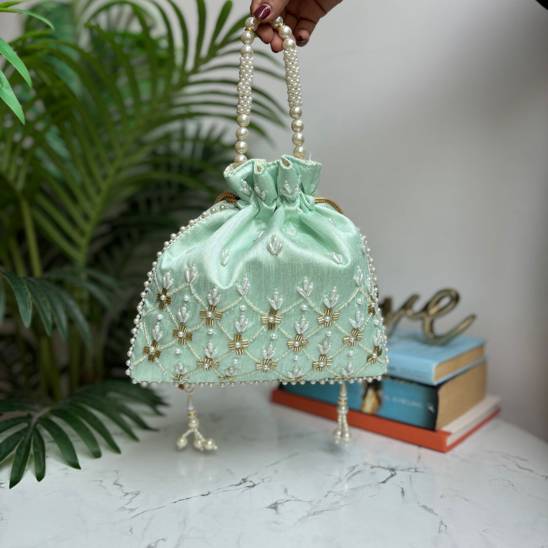 Premium silk potli bag for Indian weddings and celebrations