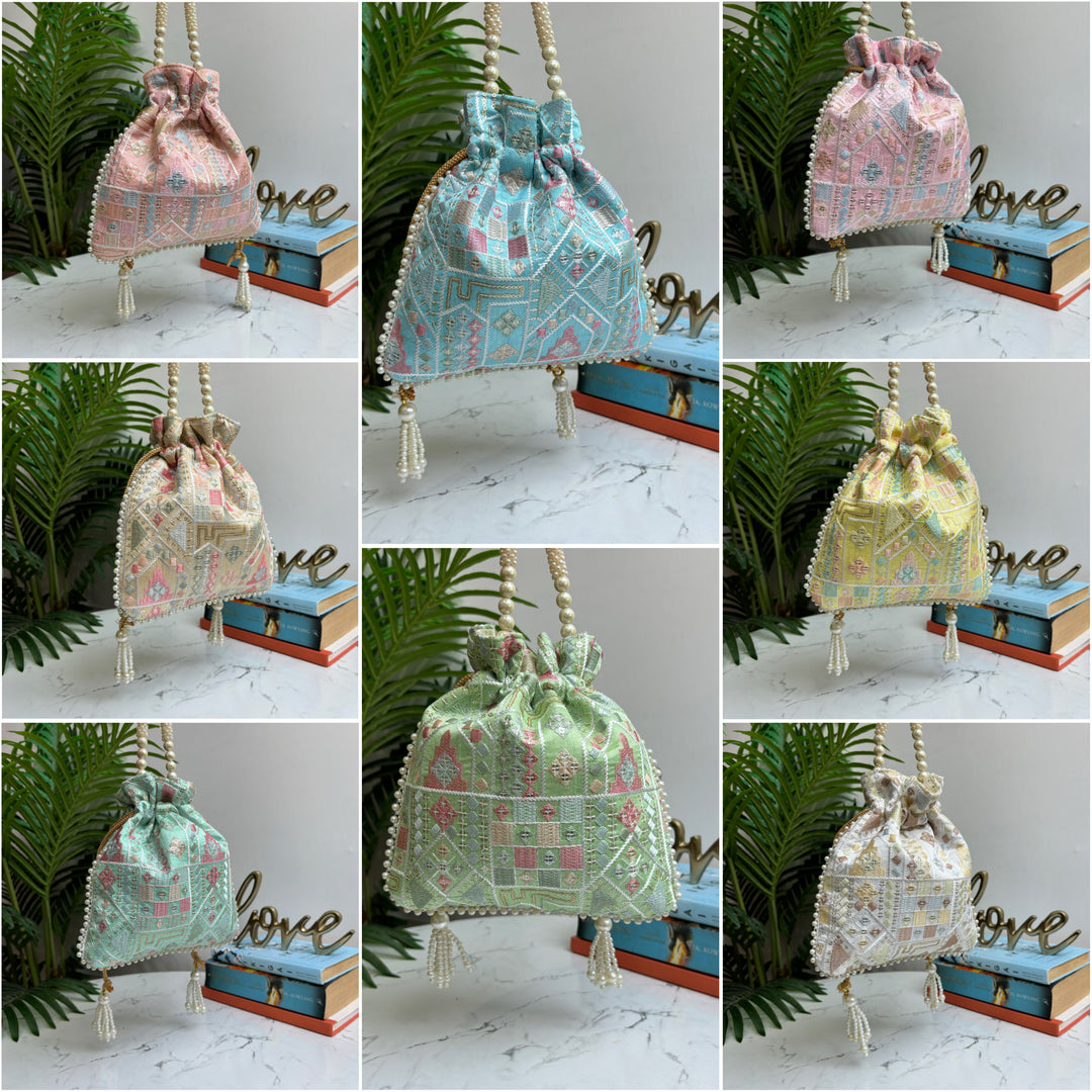 Luxury drawstring potli bag for wedding favors – The Wedding Element