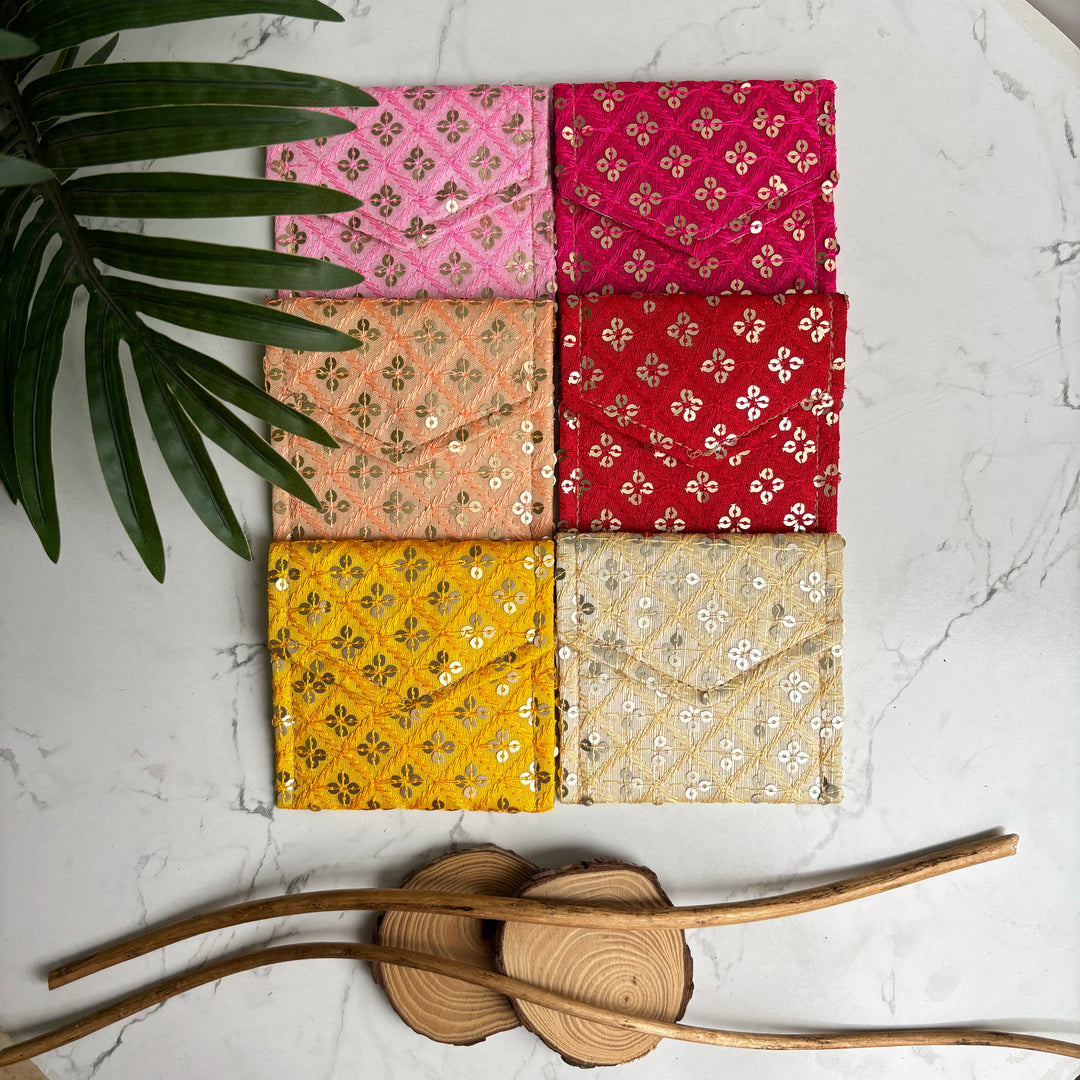 Sequin mini envelopes