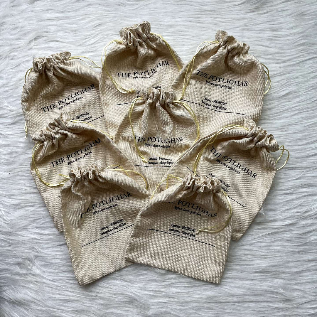 Jute Monogrammed Potlis