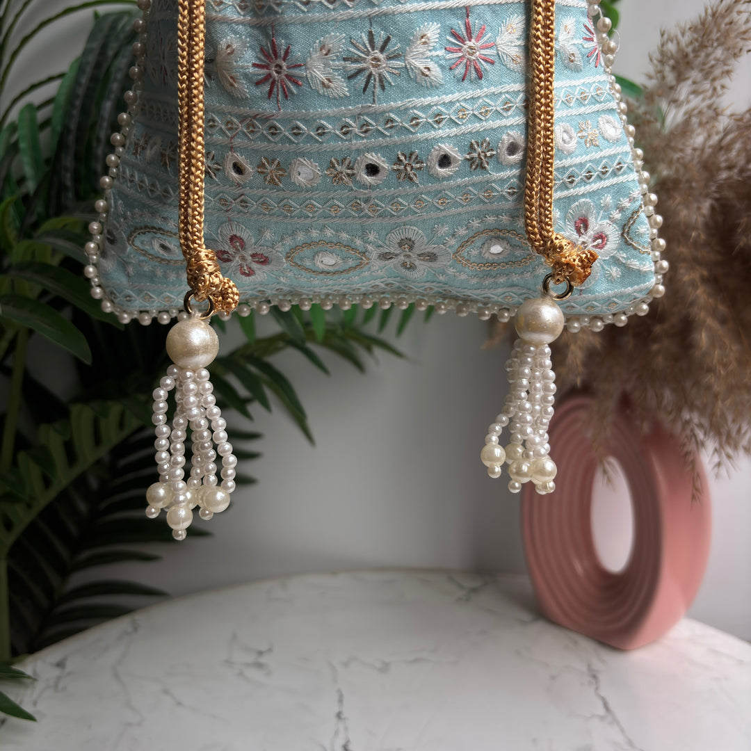 Chikankari Aayna Potli