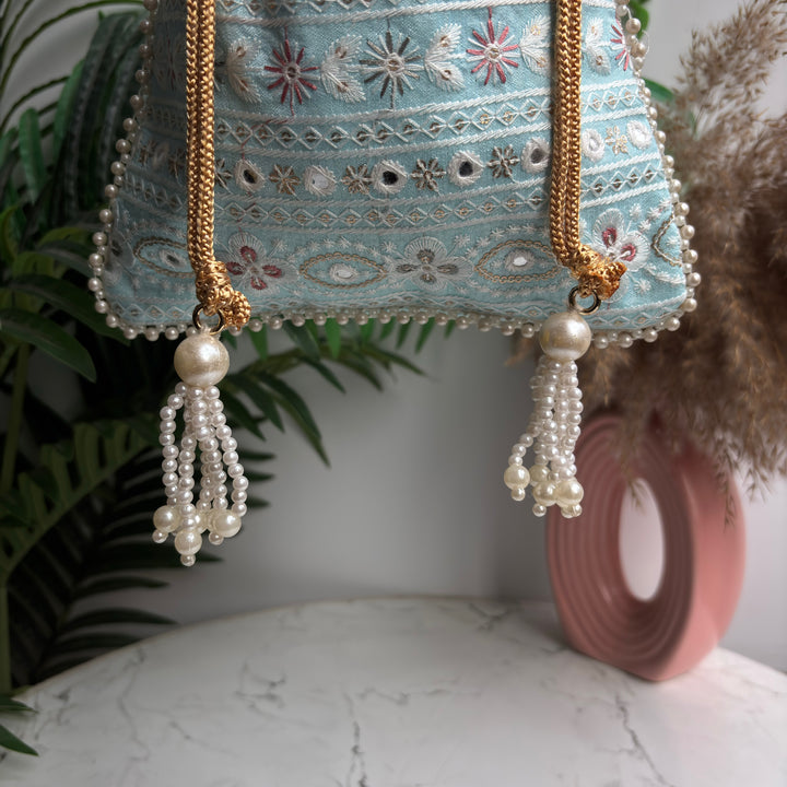 Chikankari Aayna Potli