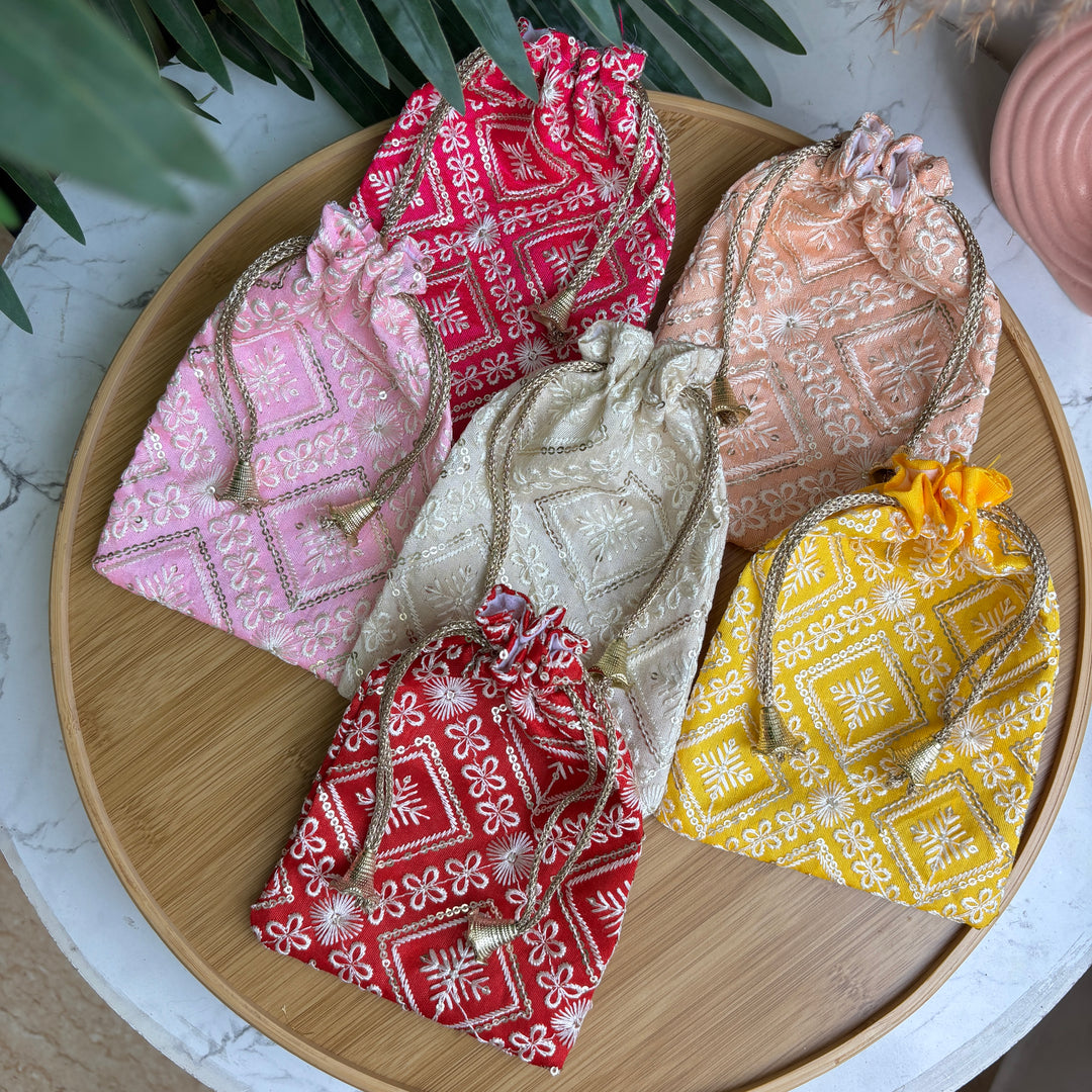 Sequin Lucknowi packaging potlis