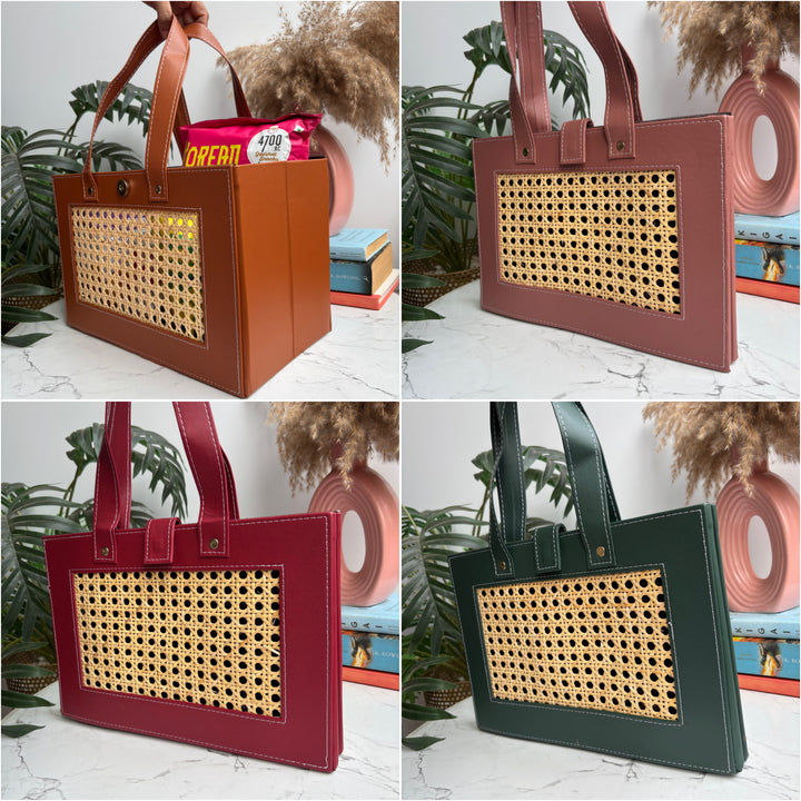 Luxe Collapsible Rattan Bags