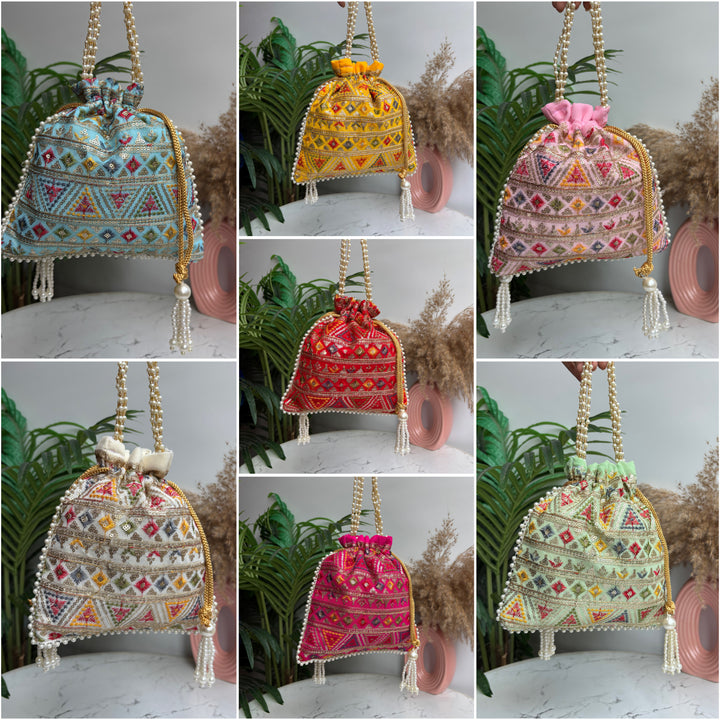 Vibrant charm potlis