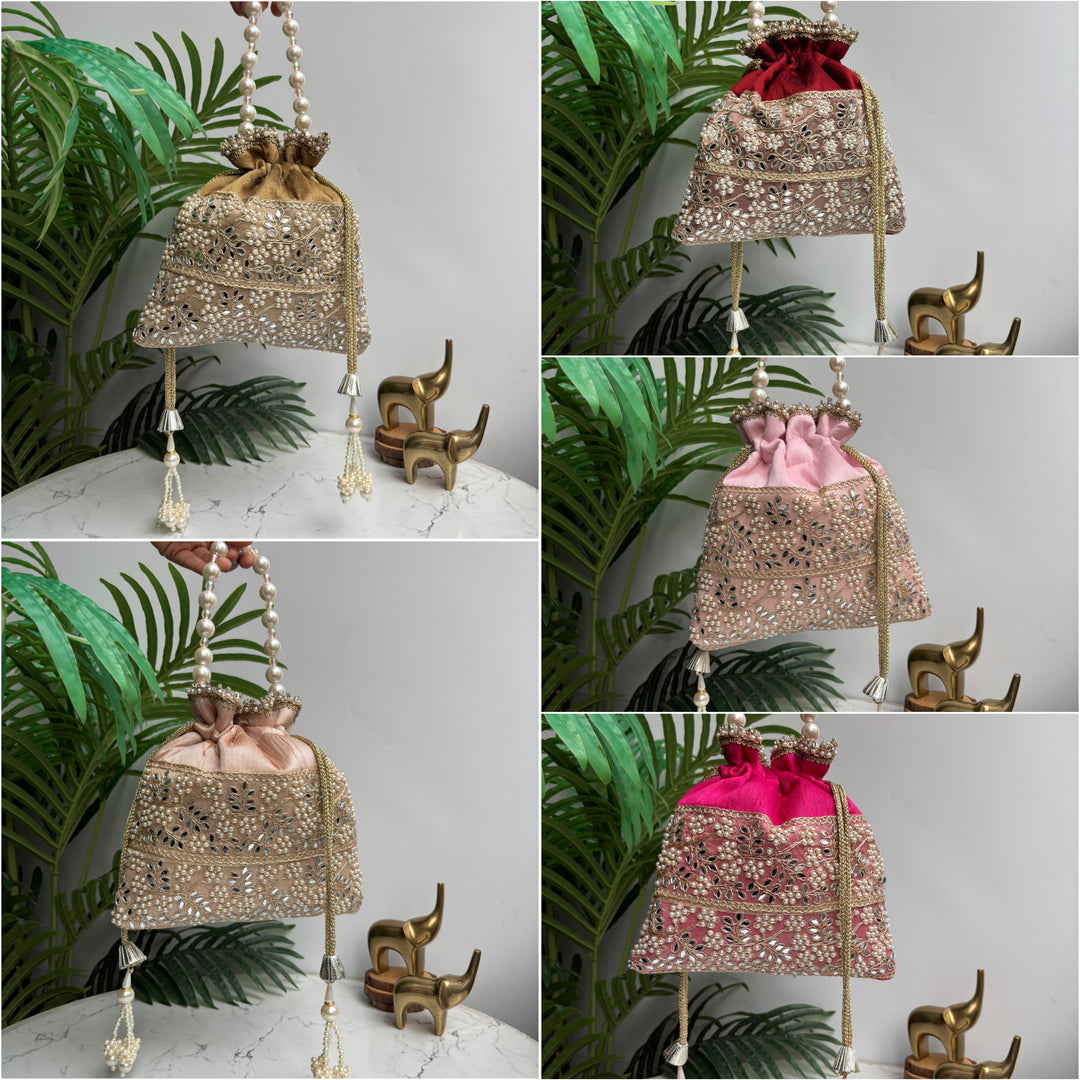 The Pearl Mirror Lace potlis