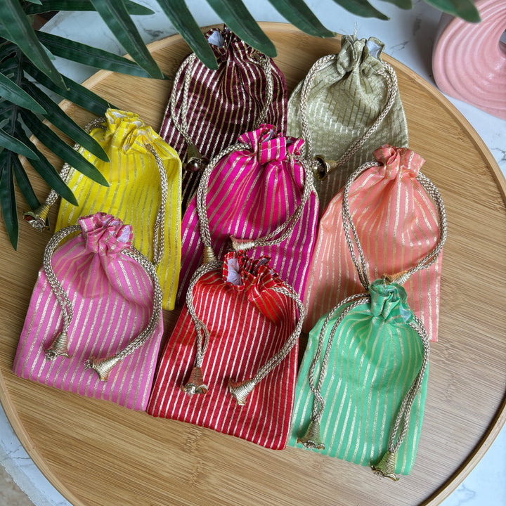 Vibrant striped Potlis