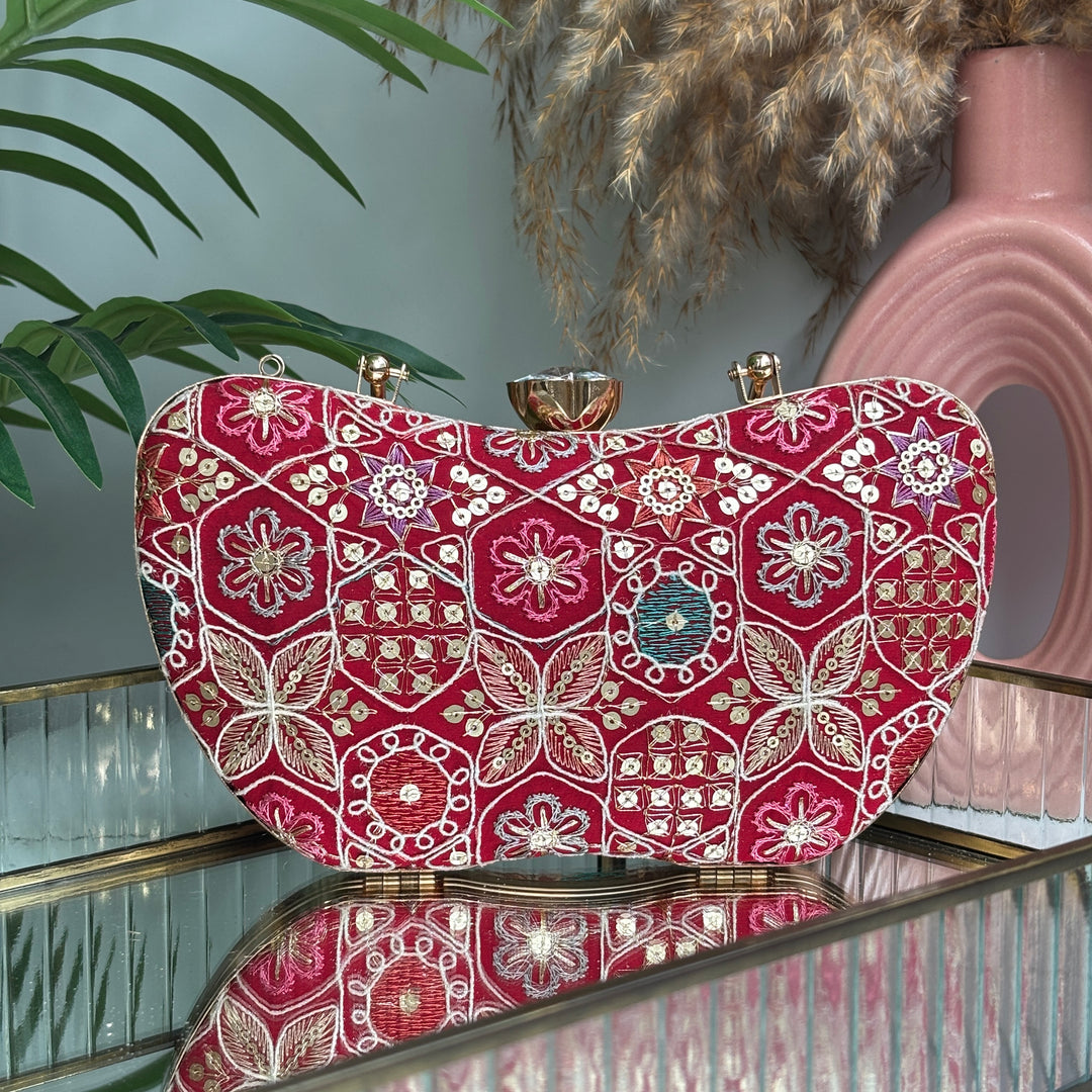 Floral Frame Clutch