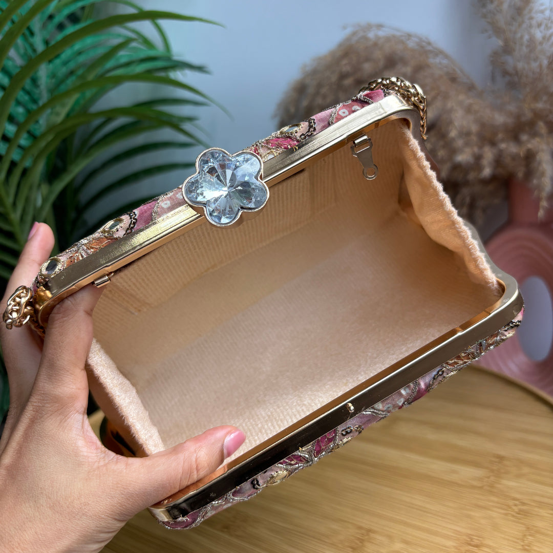 Bandhani mirror Frame Clutch