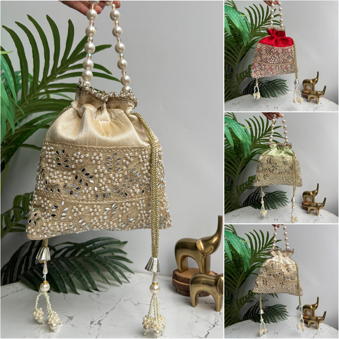 The Pearl Mirror Lace potlis