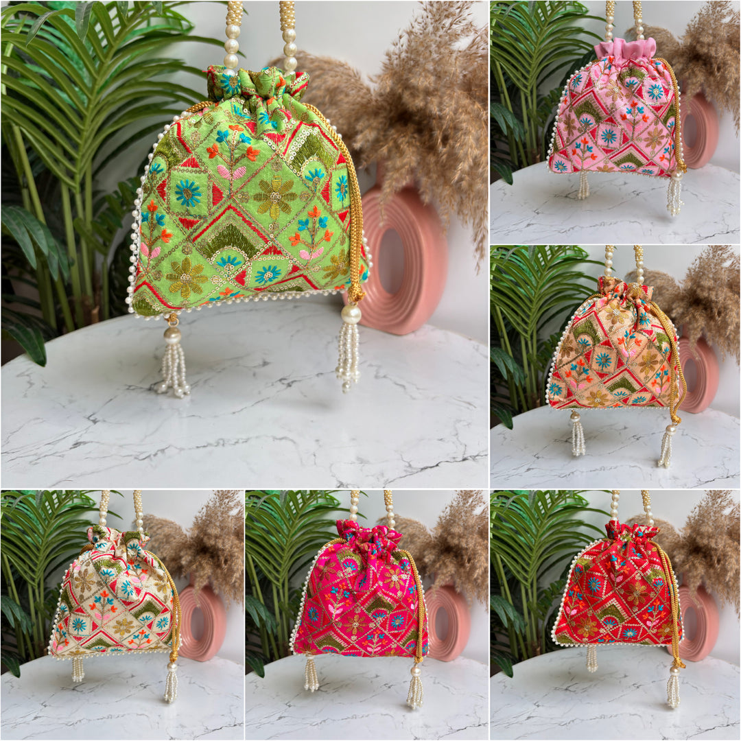 The Colourful Bouquet Potlis