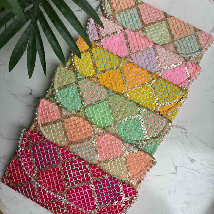 Threaded Sequin Envelopes