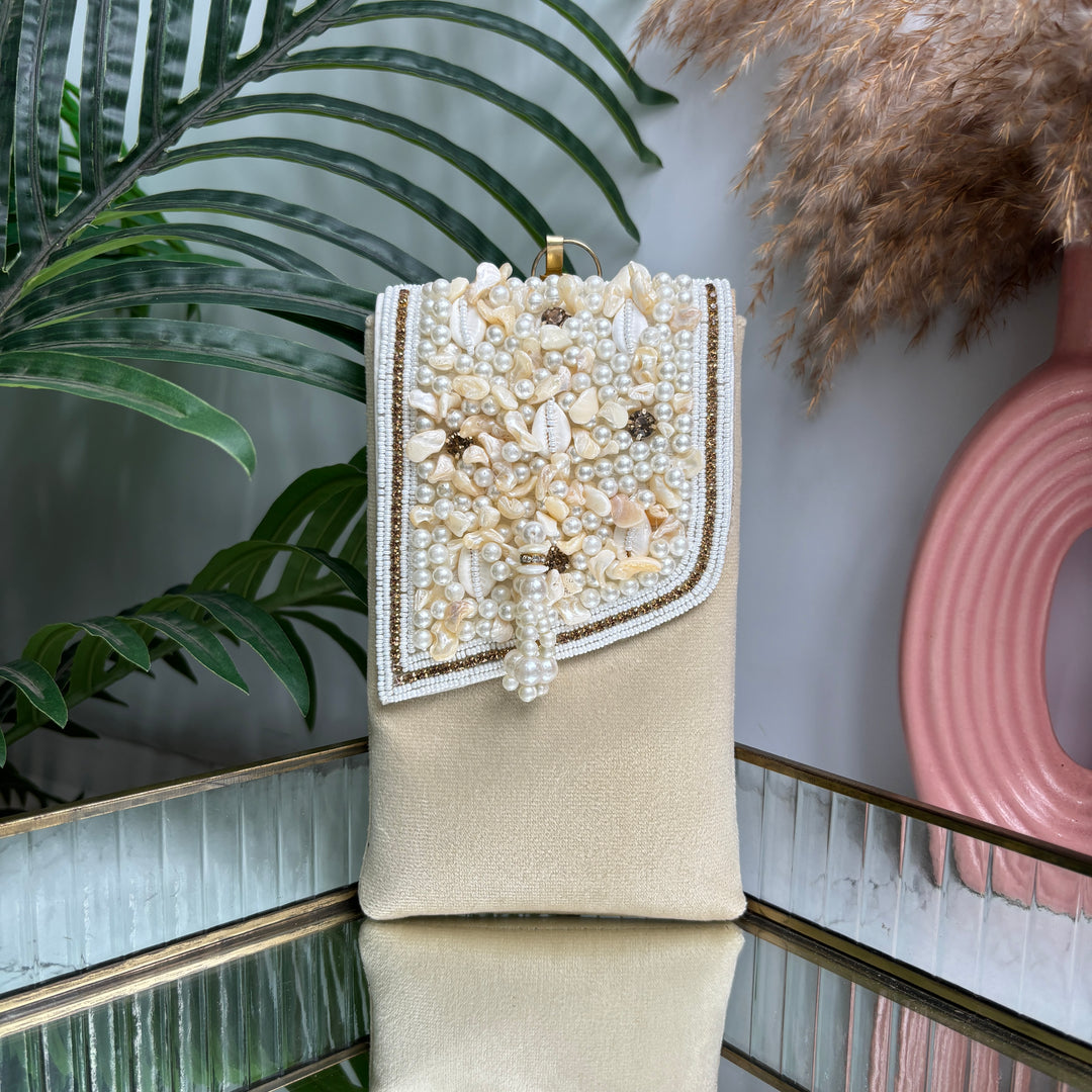 Suede Shell Handwork Mobile sleeve
