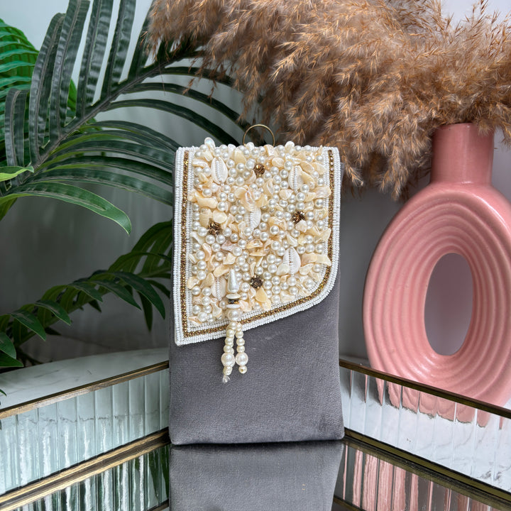 Suede Shell Handwork Mobile sleeve