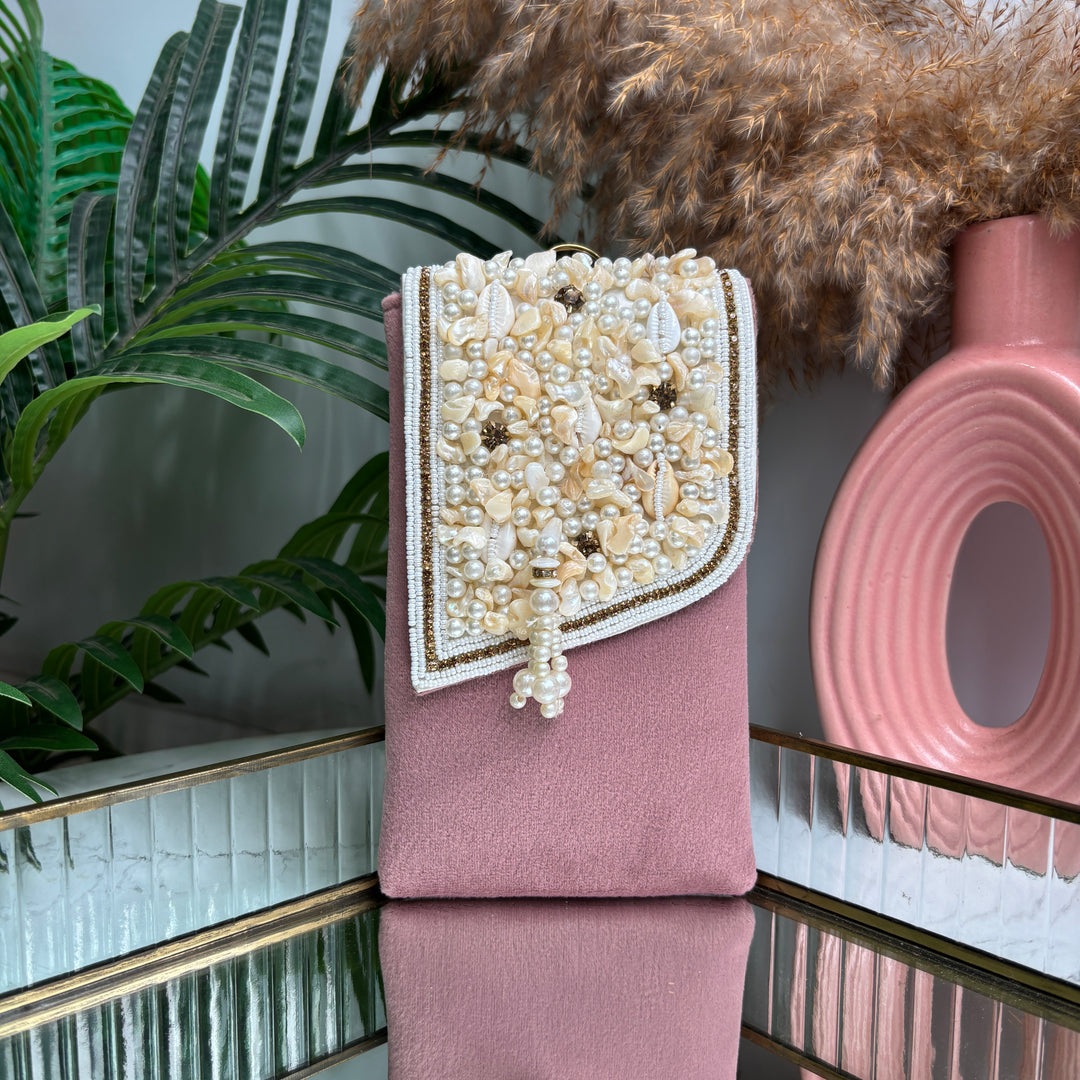 Suede Shell Handwork Mobile sleeve