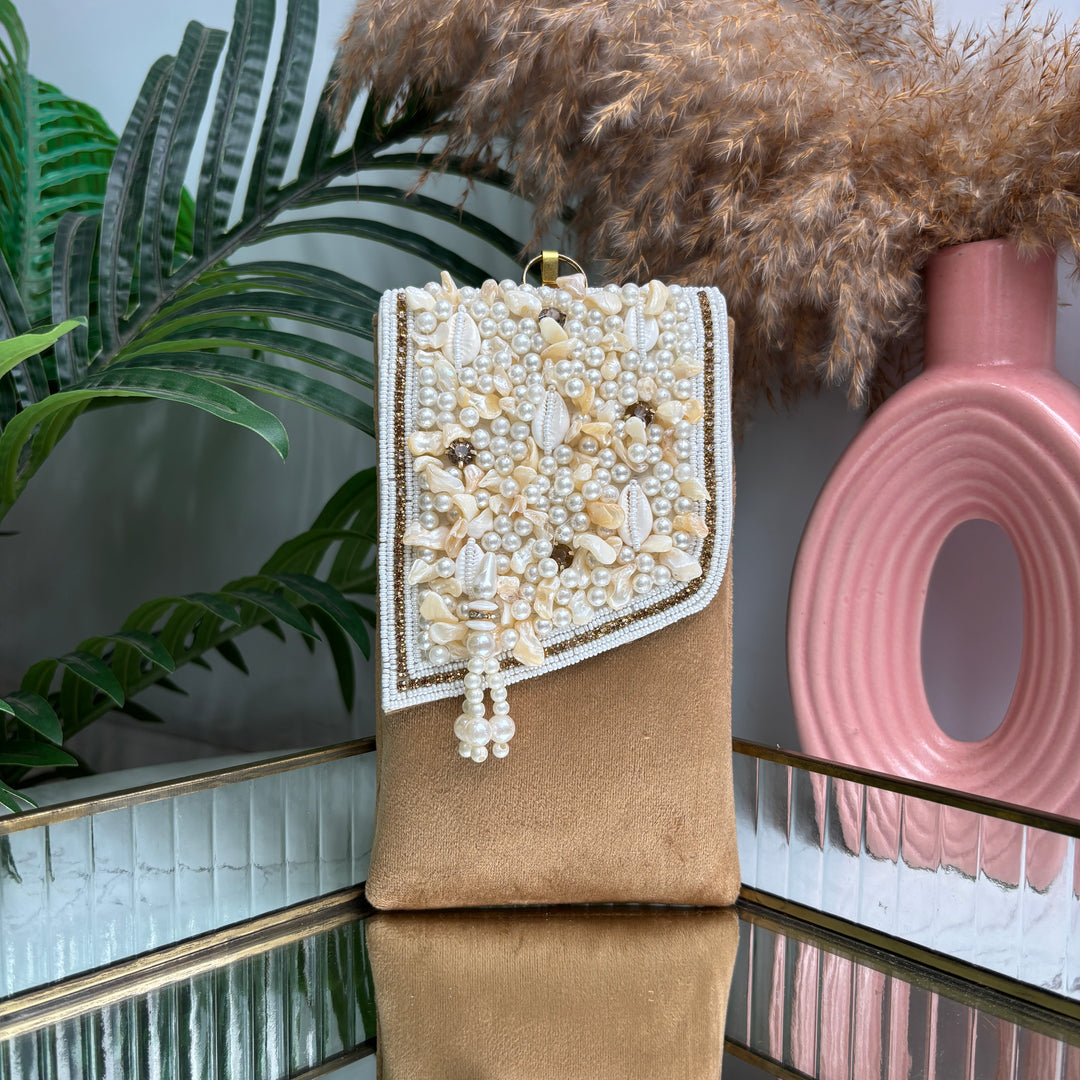 Suede Shell Handwork Mobile sleeve