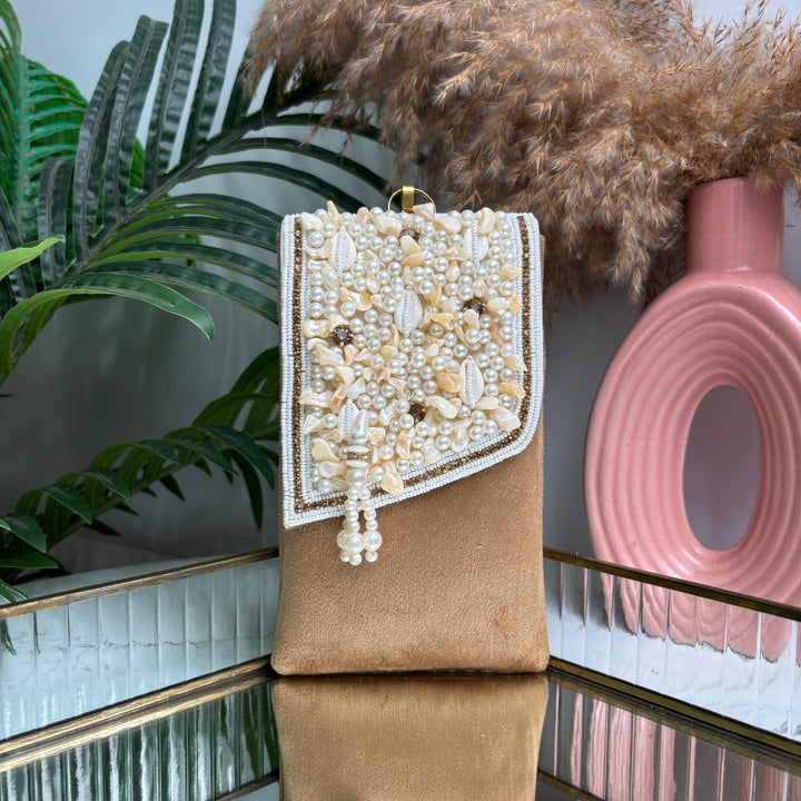 Suede Shell Handwork Mobile sleeve
