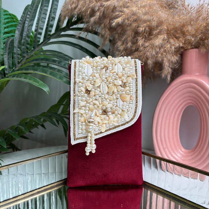 Suede Shell Handwork Mobile sleeve