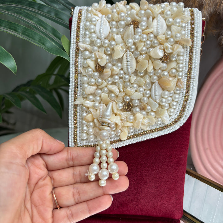 Suede Shell Handwork Mobile sleeve