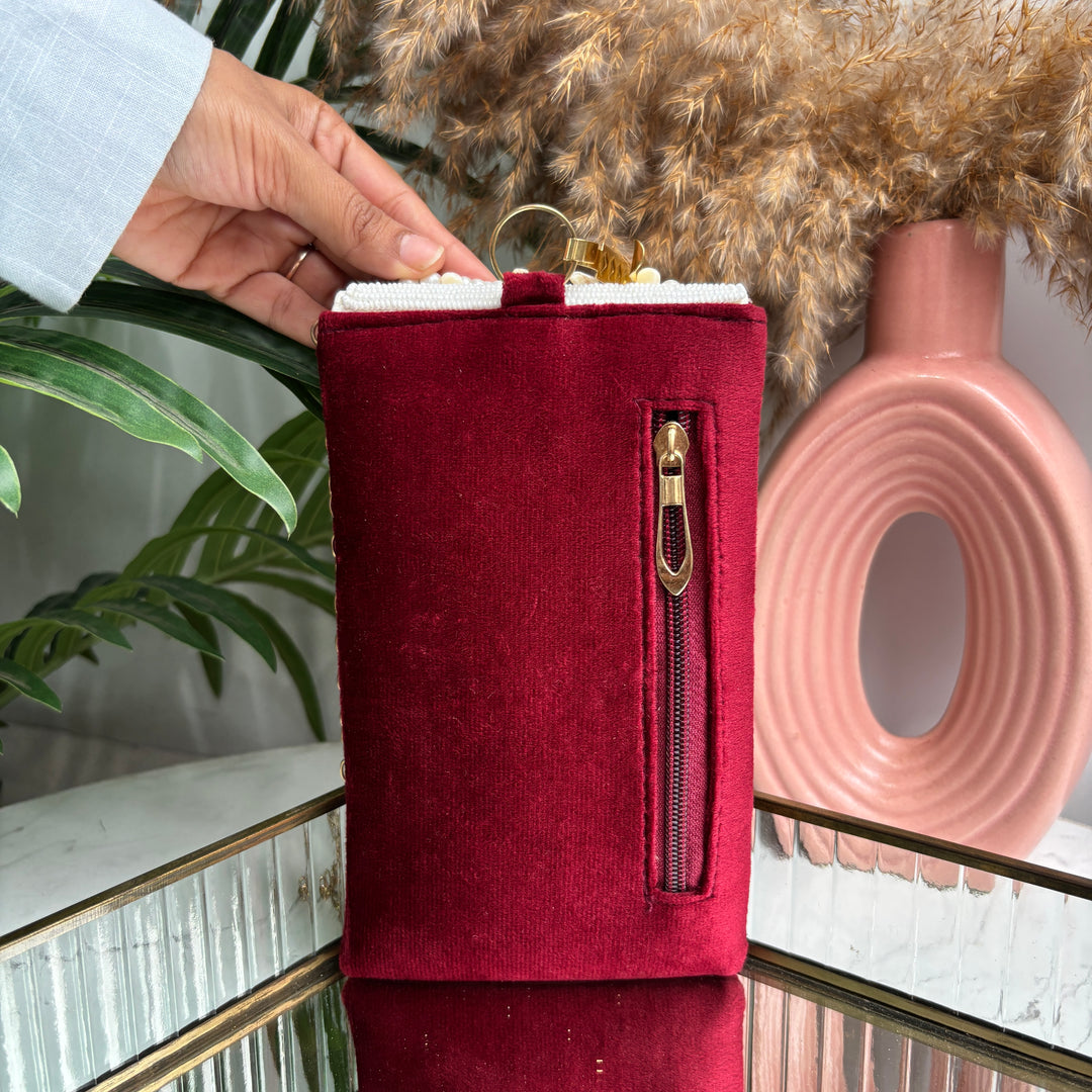 Suede Shell Handwork Mobile sleeve