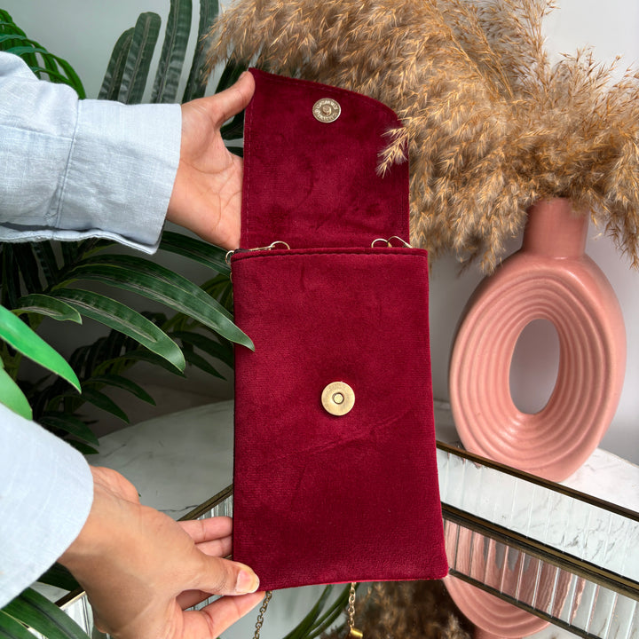 Suede Shell Handwork Mobile sleeve