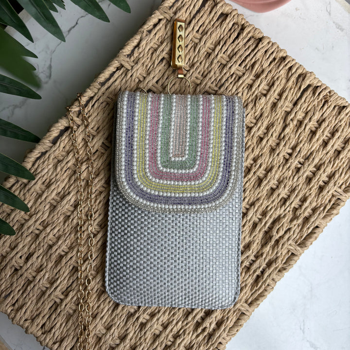 Jute Multicolour Mobile sleeve