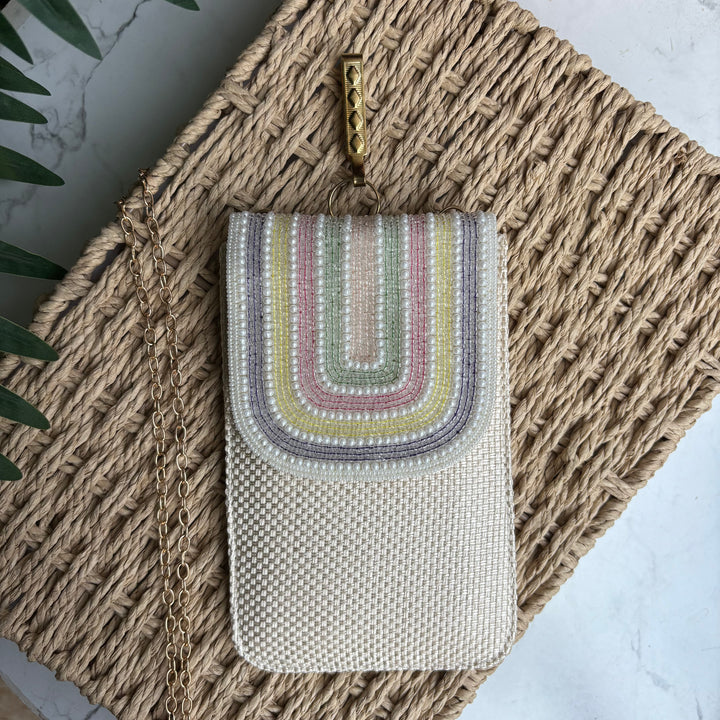 Jute Multicolour Mobile sleeve