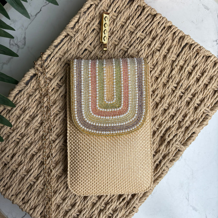 Jute Multicolour Mobile sleeve