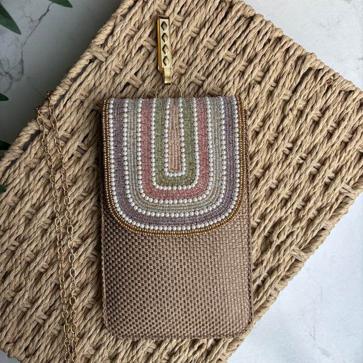 Jute Multicolour Mobile sleeve