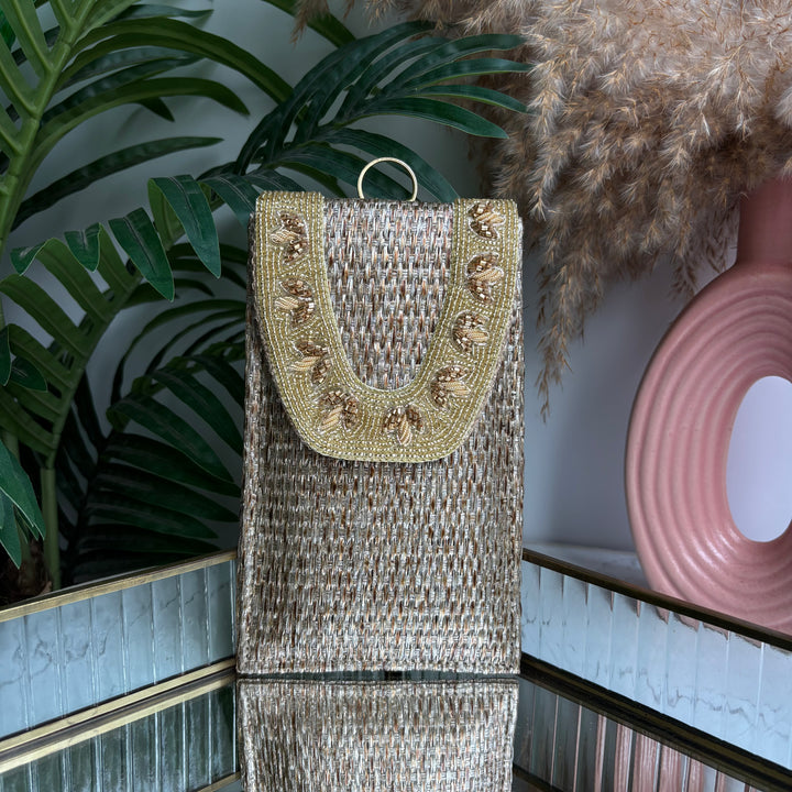 Jute Mettalic Mobile sleeve