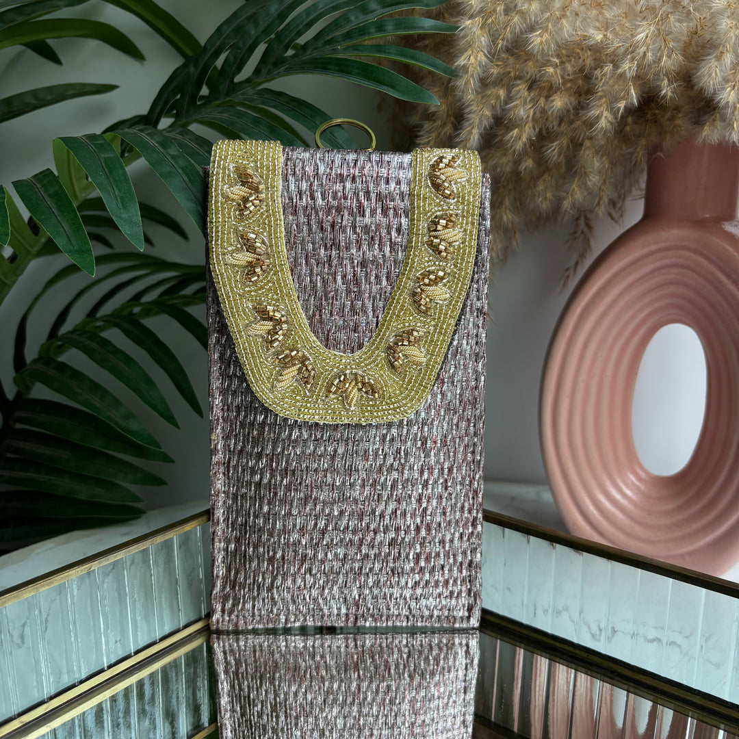 Jute Mettalic Mobile sleeve