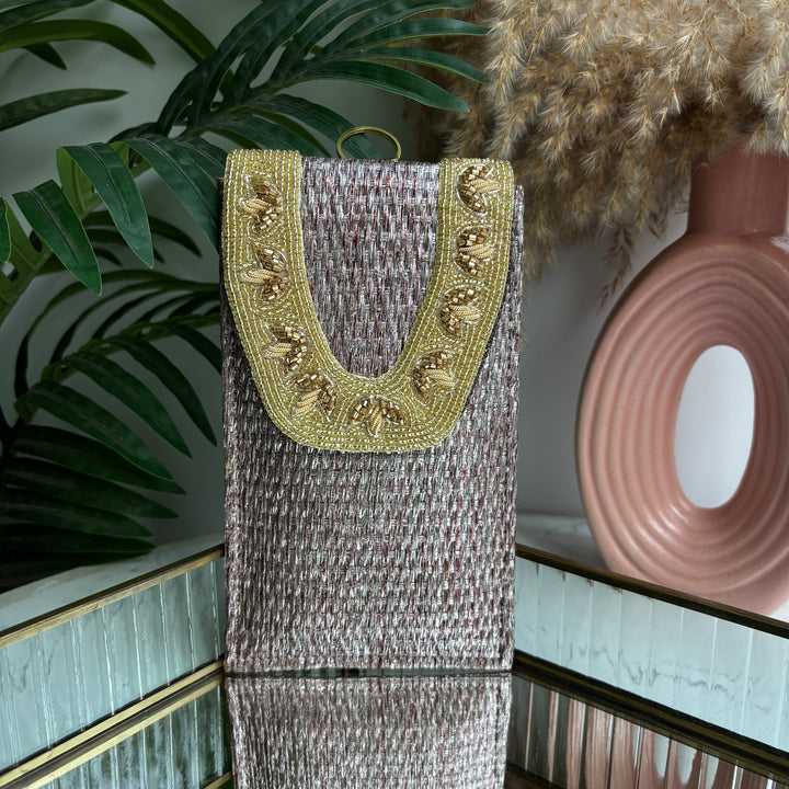 Jute Mettalic Mobile sleeve