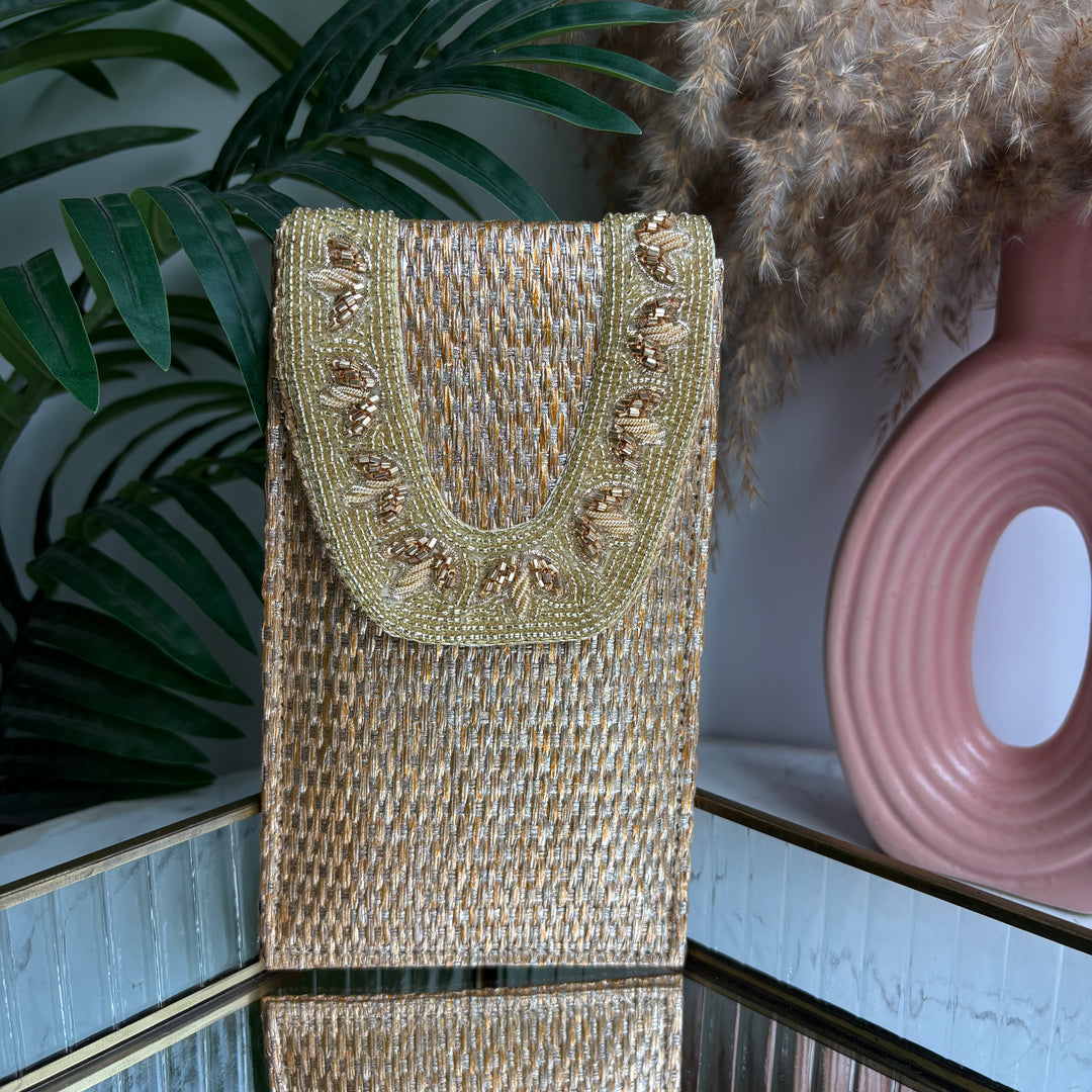 Jute Mettalic Mobile sleeve