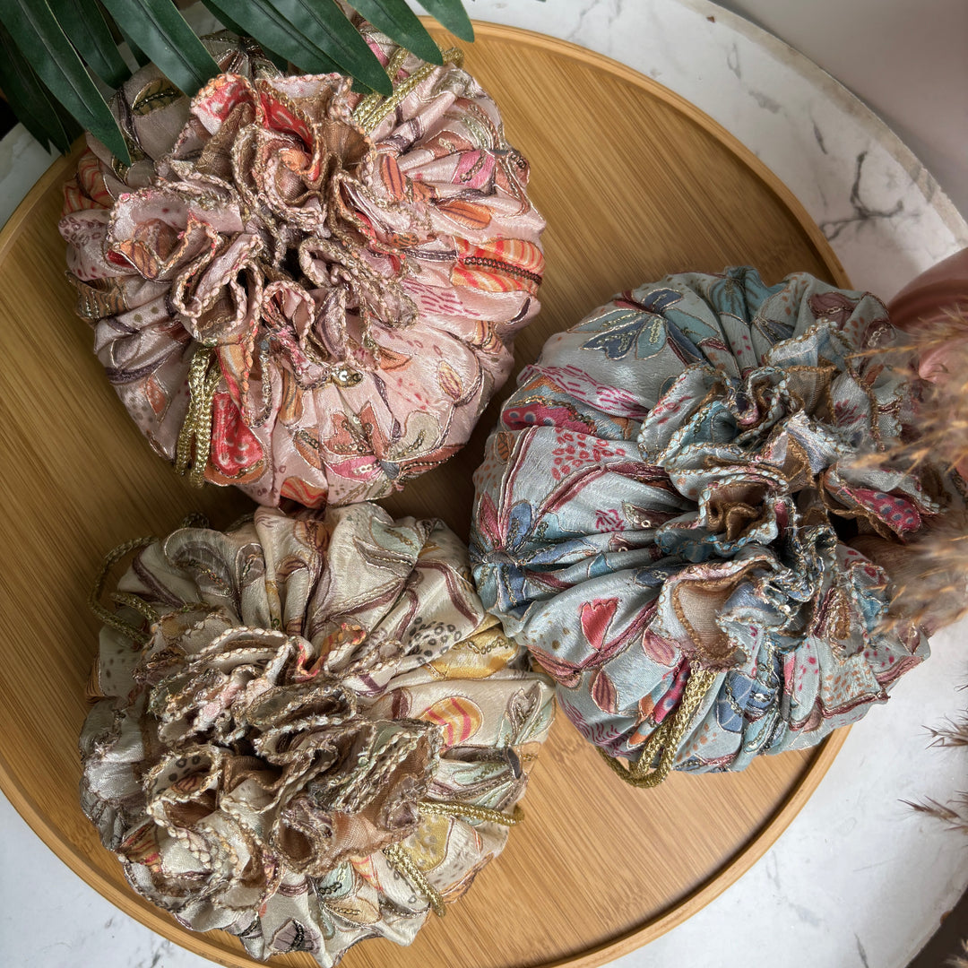 Floral Dual Tone potlis