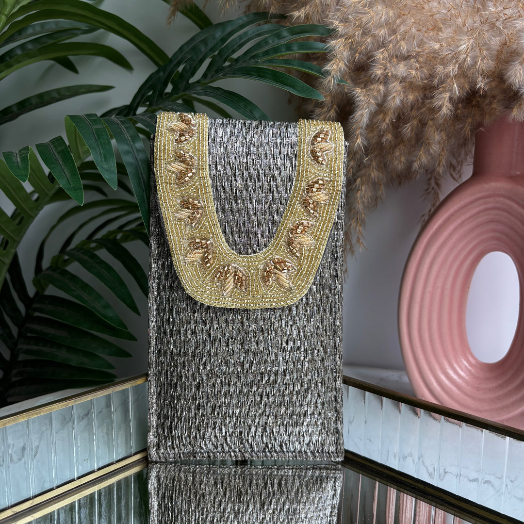 Jute Mettalic Mobile sleeve
