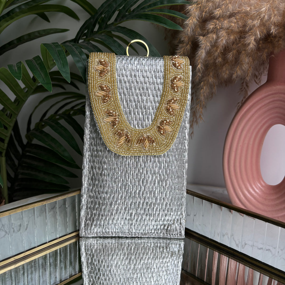 Jute Mettalic Mobile sleeve