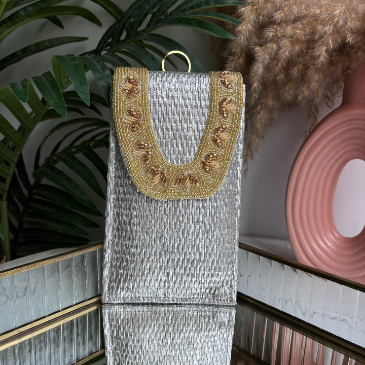 Jute Mettalic Mobile sleeve
