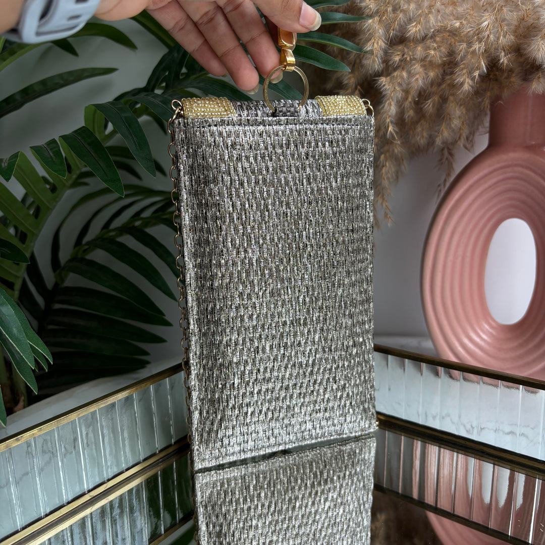 Jute Mettalic Mobile sleeve