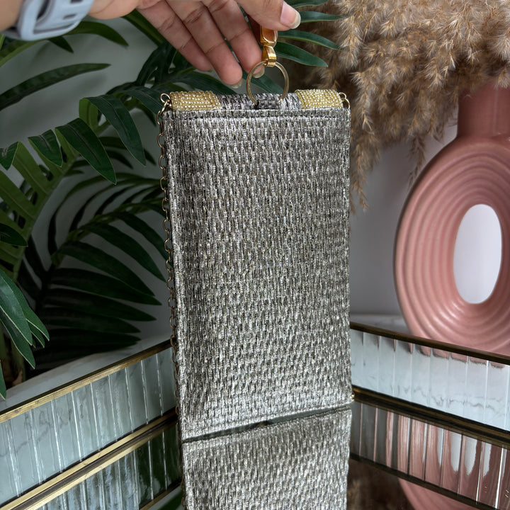 Jute Mettalic Mobile sleeve