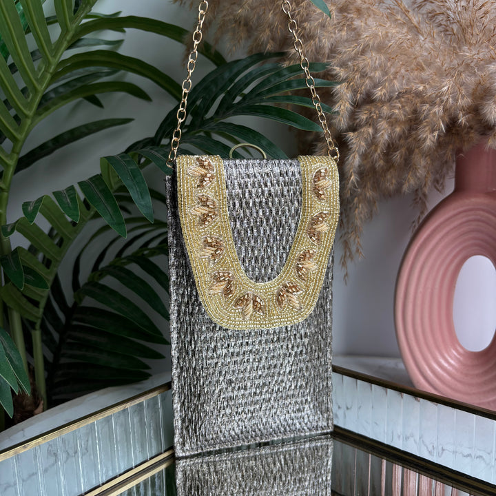 Jute Mettalic Mobile sleeve