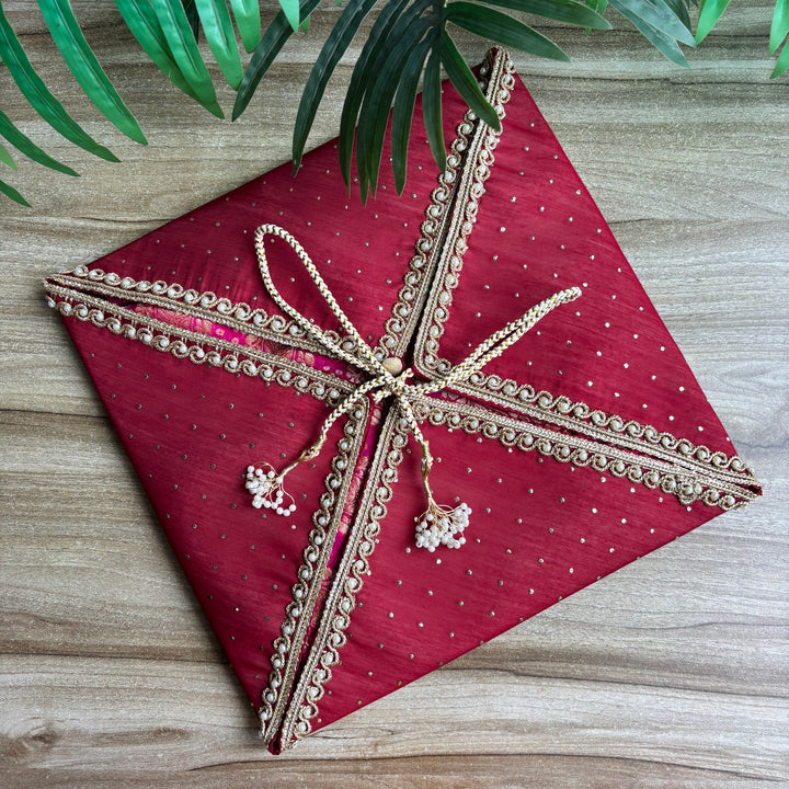 Polka Luxe Sari Wrap - Trousseau pouch