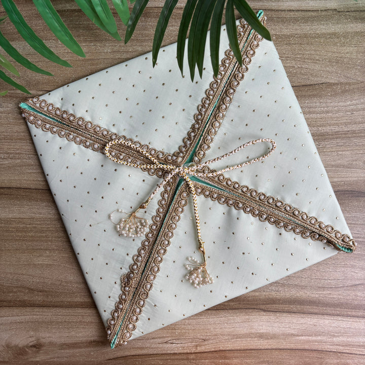 Polka Luxe Sari Wrap - Trousseau pouch