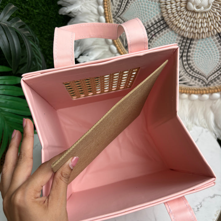 Mini Luxe Collapsible Rattan Bags